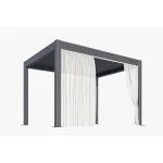 Pergola 3D Zeichnung mit Gardine