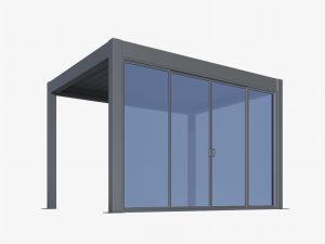 Pergola mit Glasschiebewand