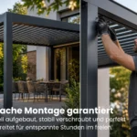 Einfache Pergola-Montage mit Text