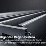 Aluminium-Lamelle mit Produktinformation