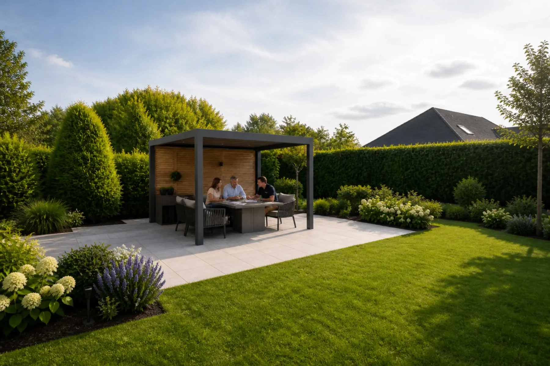 Moderne Pergolaris Pergola im Garten